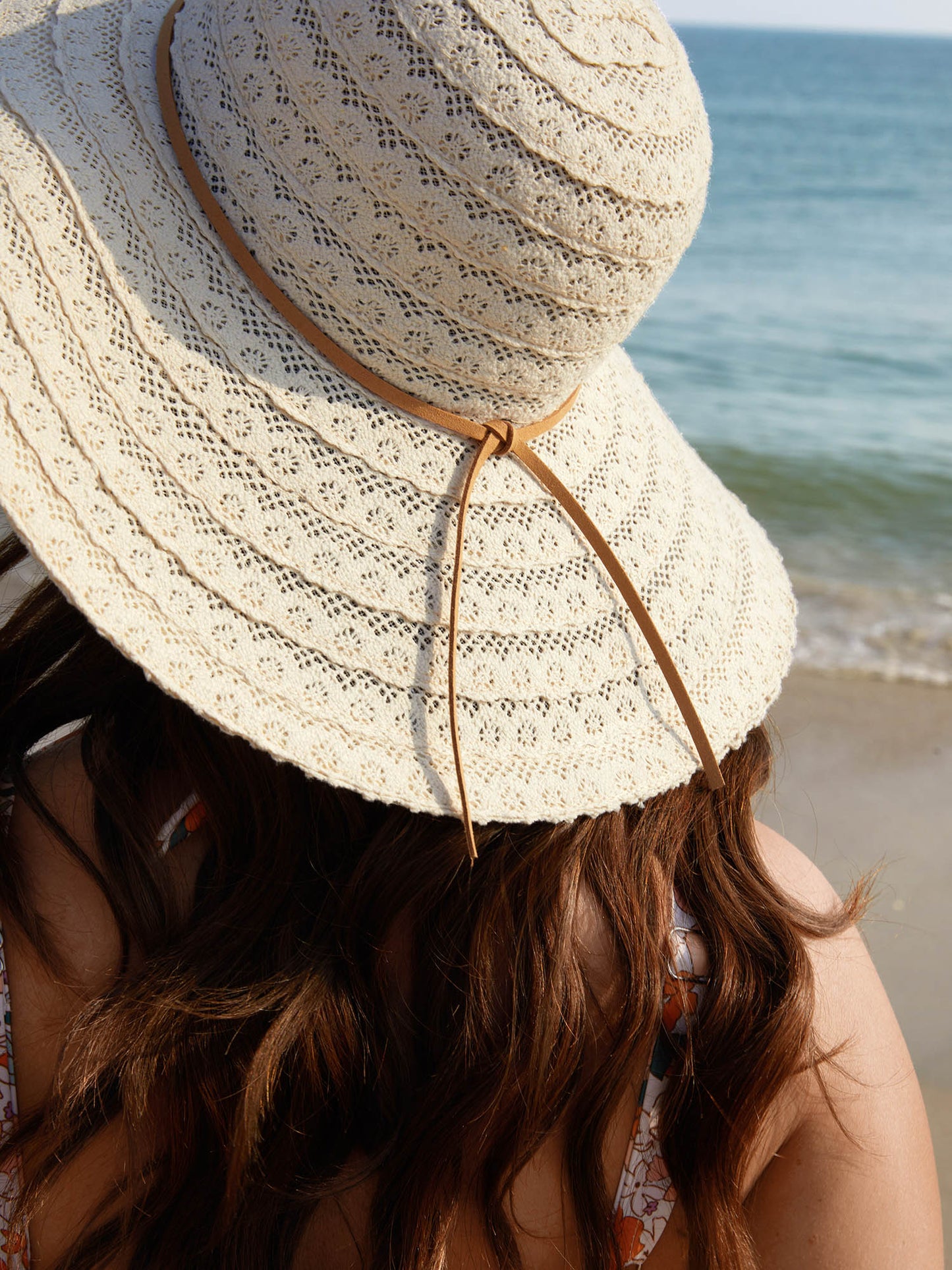 Vacation Curved Straw Hat
