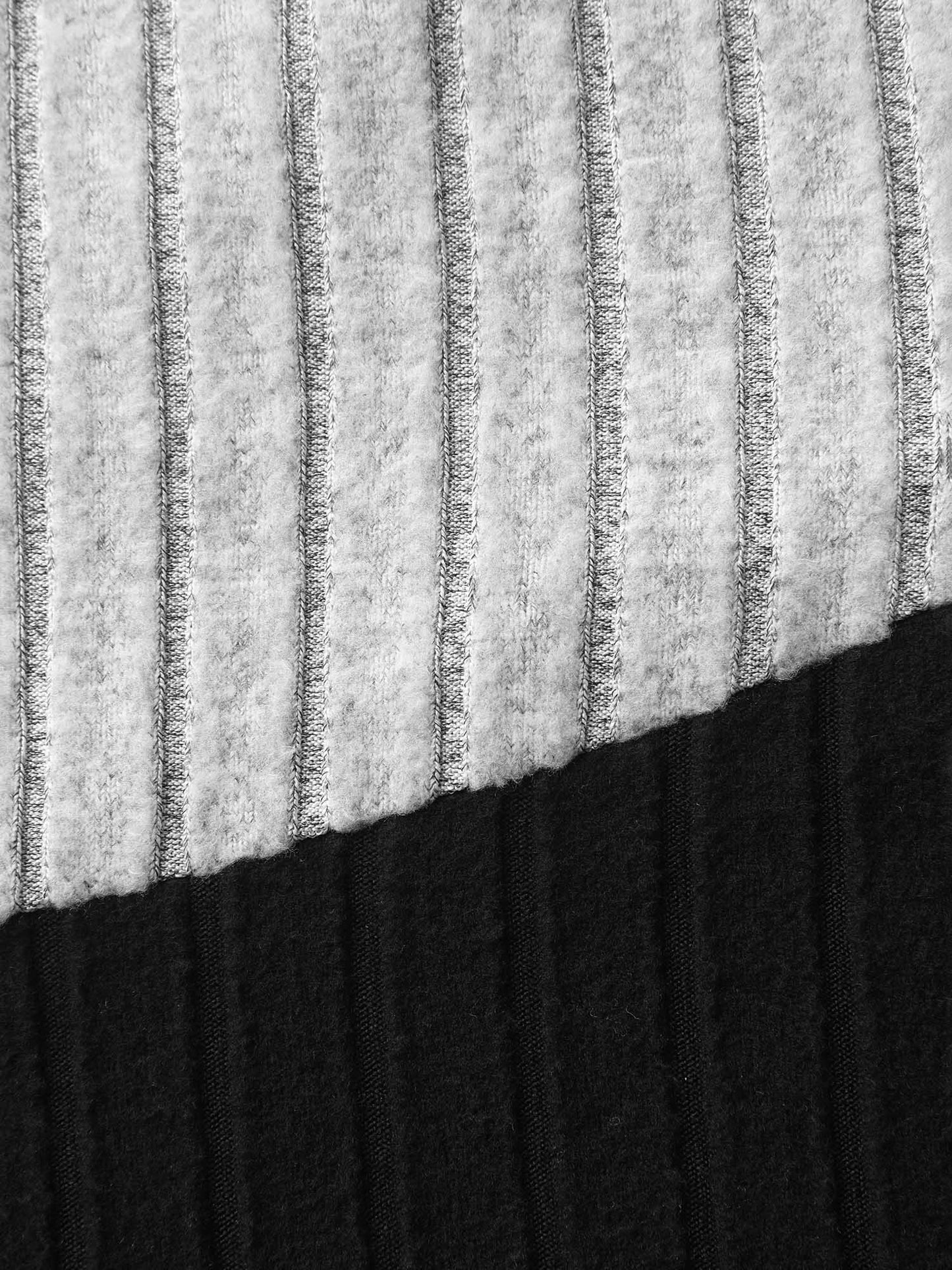 Color Contrast Ribbed Sweatshirt