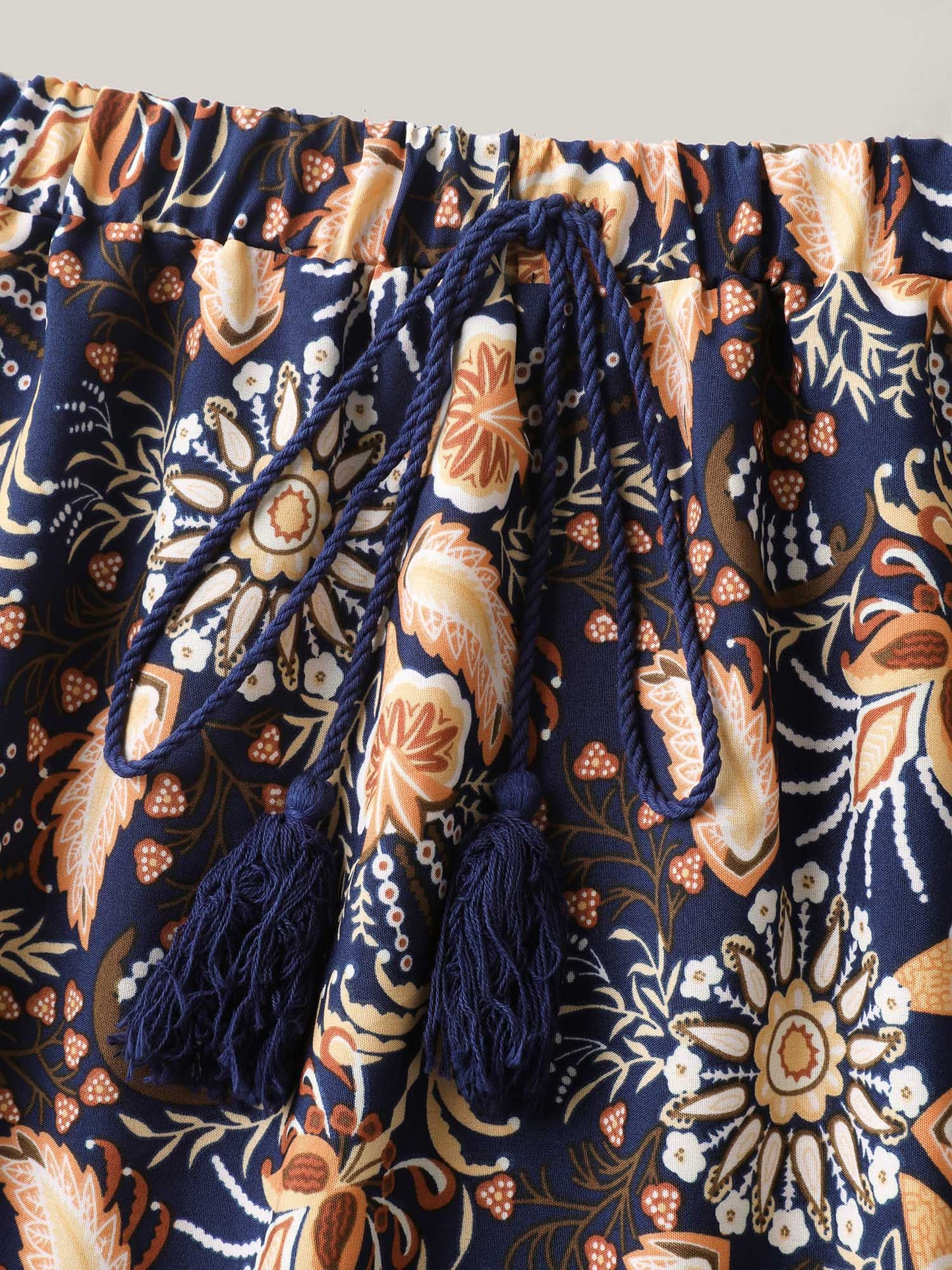 Boho Print Tiered A-Line Maxi Skirt