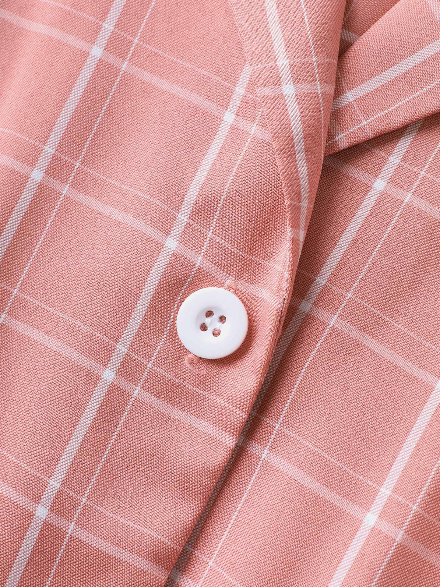 Plaid Belted Pockets Shirt Dress
