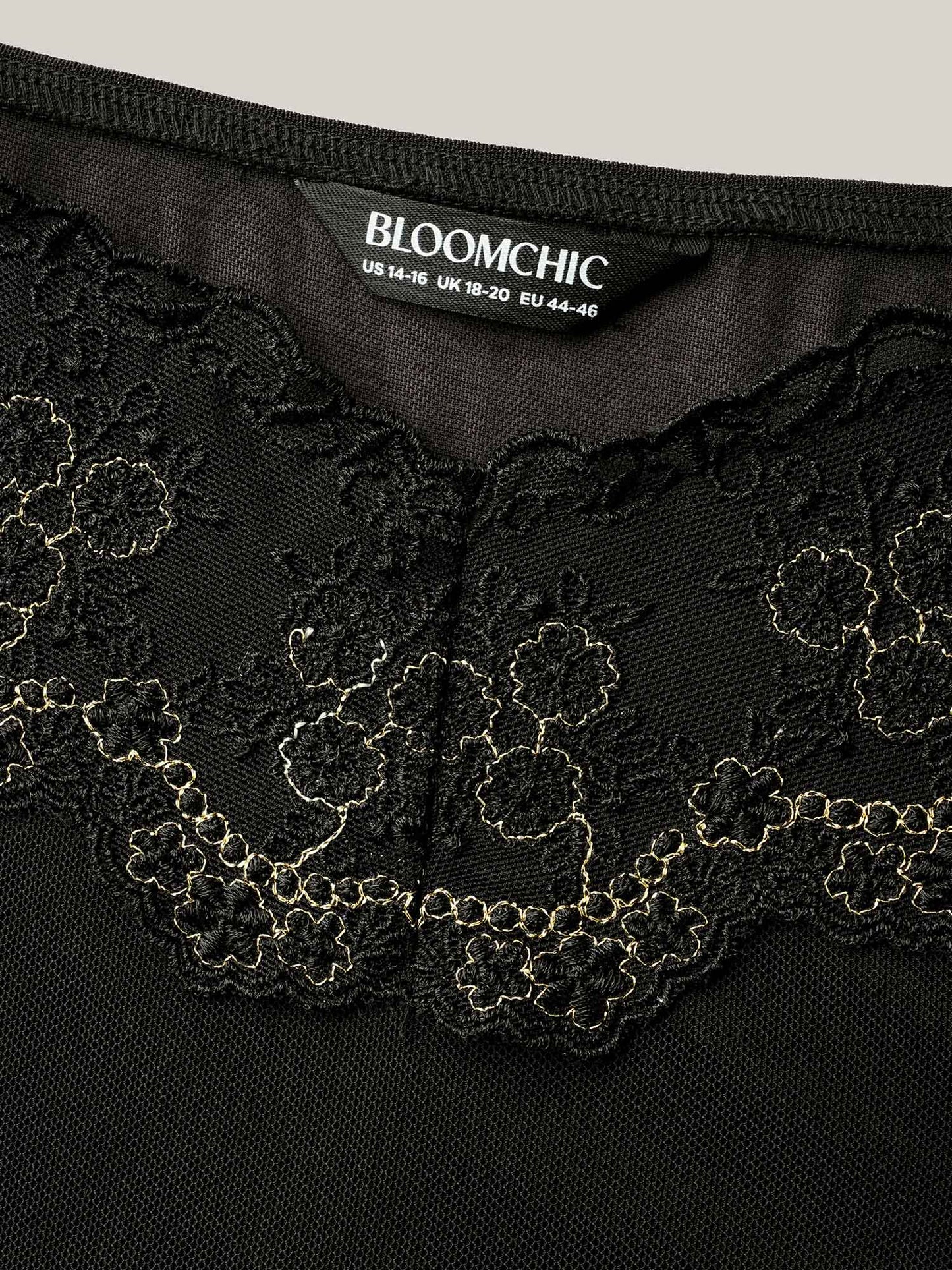 Lace Trim Stitch Sheer Mesh Sleep Dress