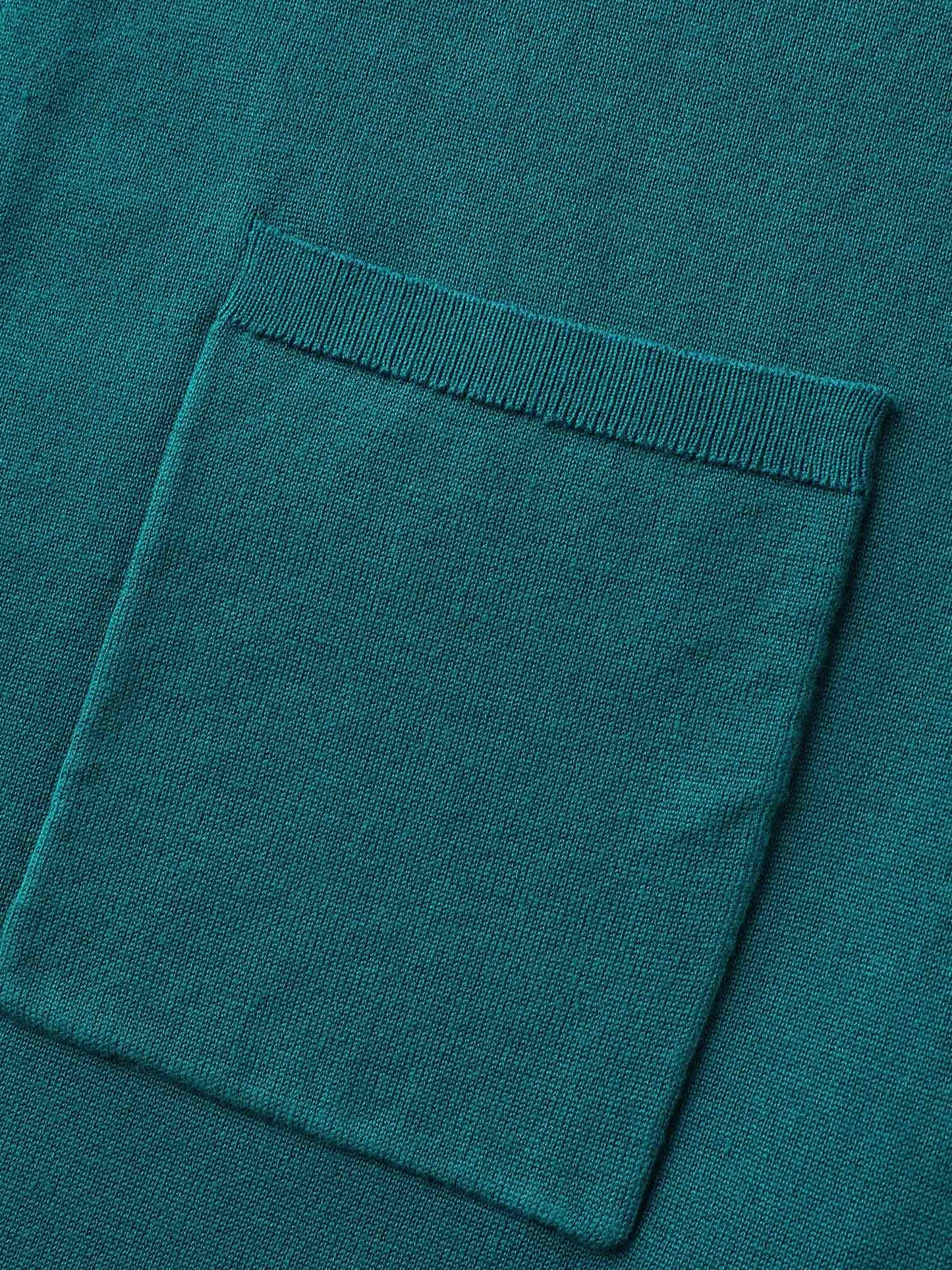 V-Neck Pockets Longline Knit Cardigan