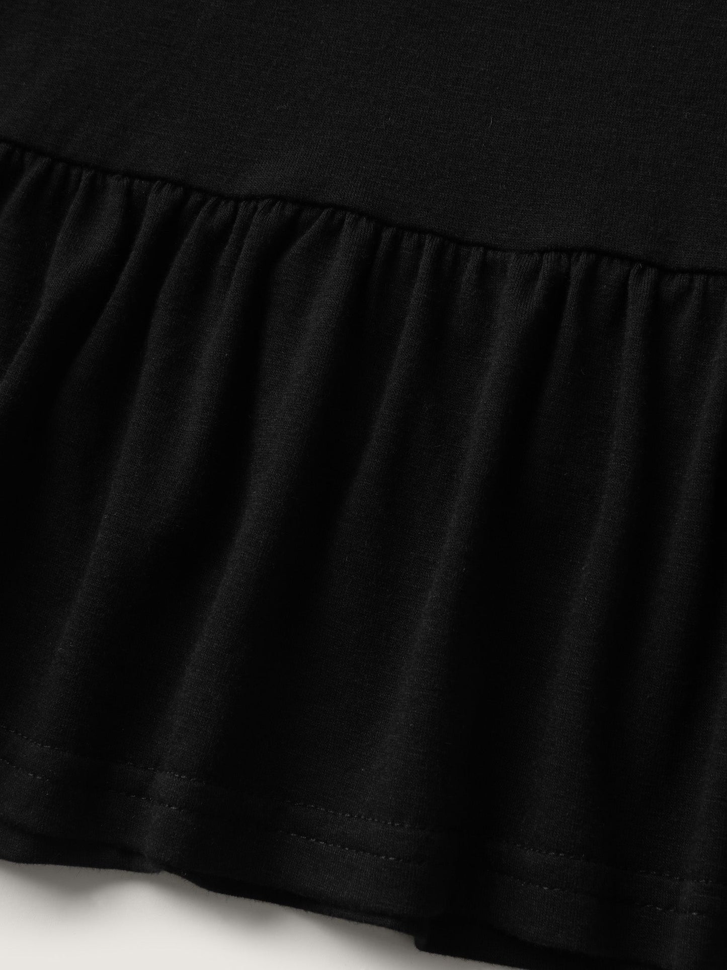 Ruffled Hem Stretchy Wide-Leg Pants