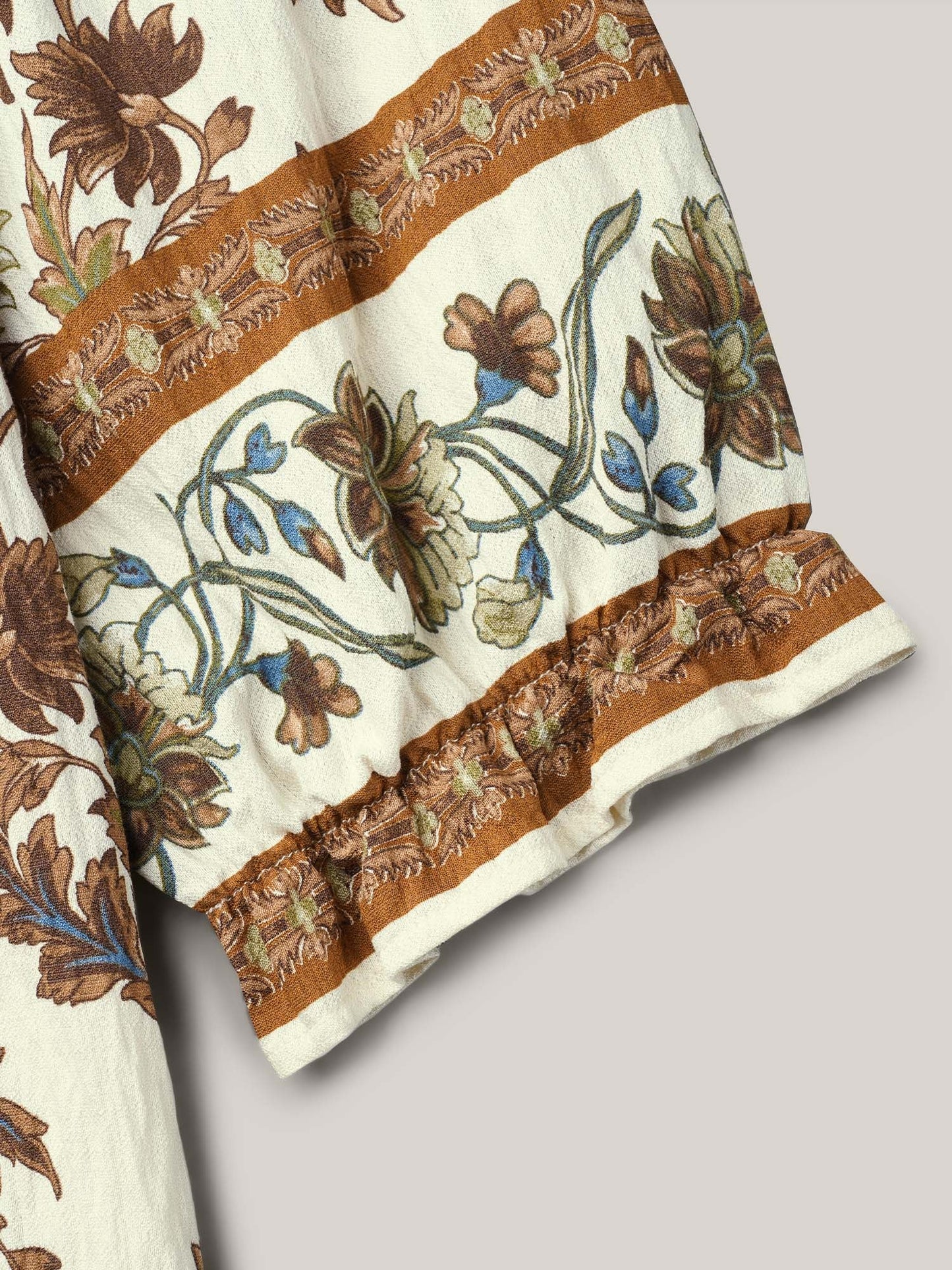 Floral Print Notched Collar Shirt