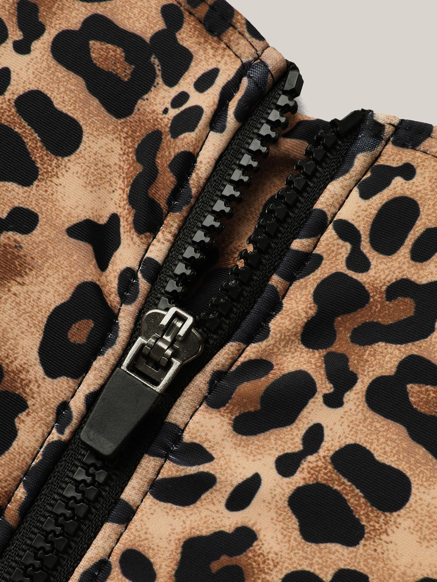 Leopard Print Ruched One-Piece Swimsuit