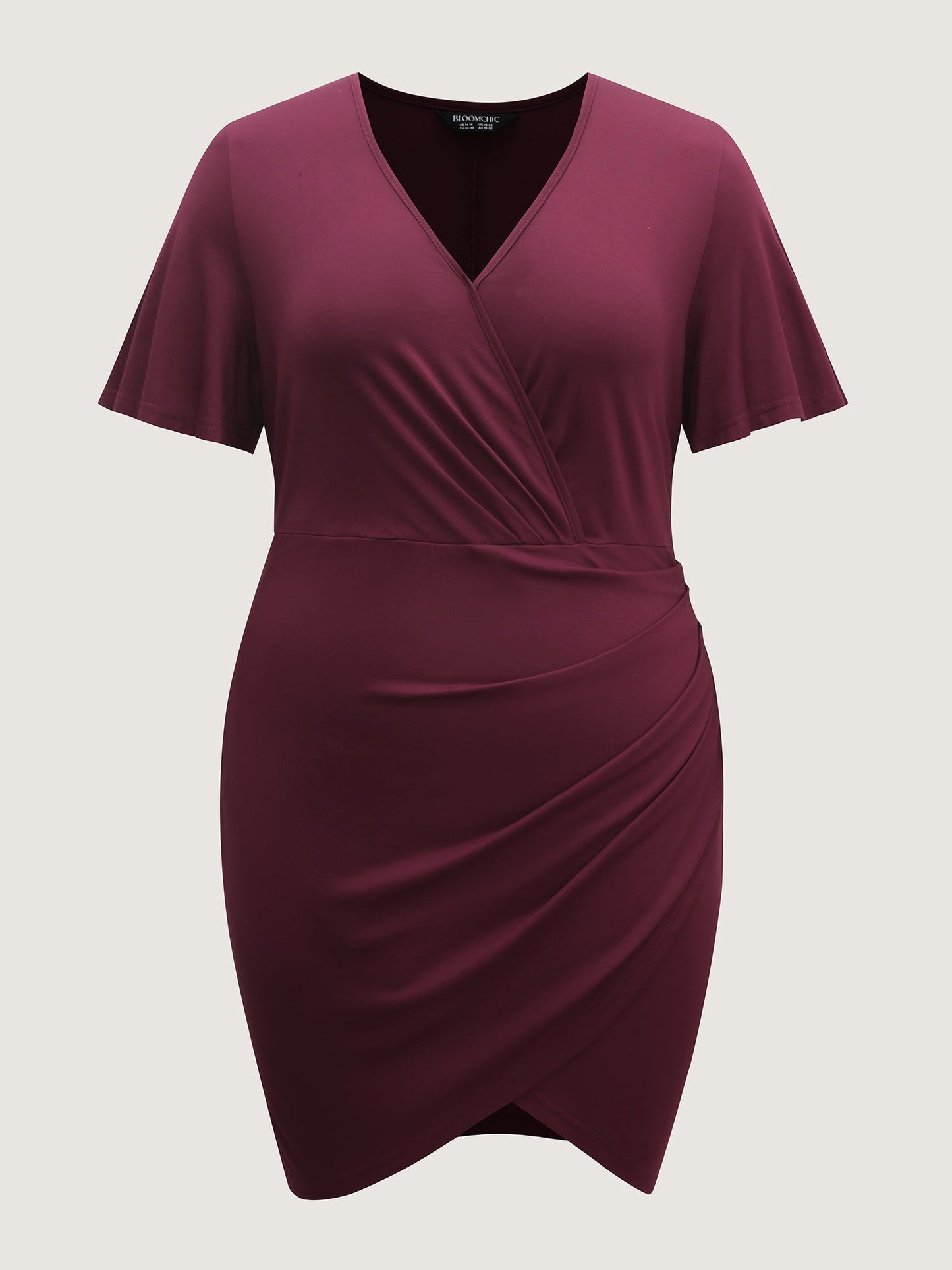 Super Stretchy Bodycon Pleated Midi Dress