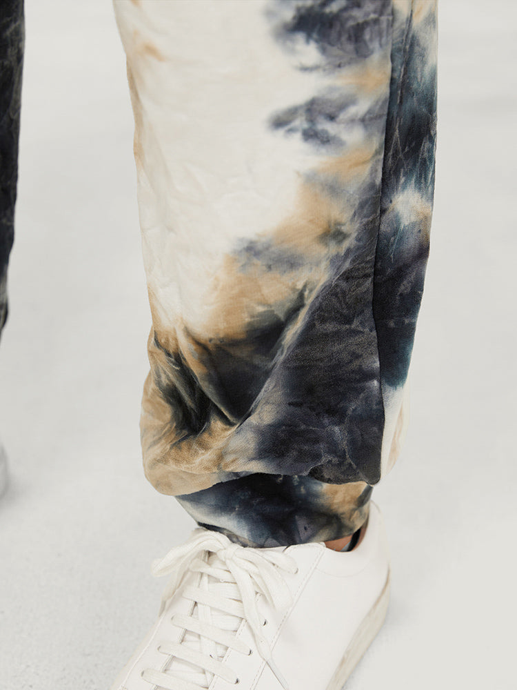 Tie Dye Flap Pocket Drawstring Pants