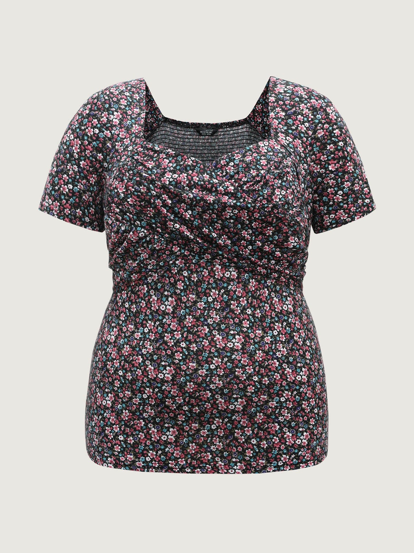 Floral Print Sweetheart Bust Ease Top