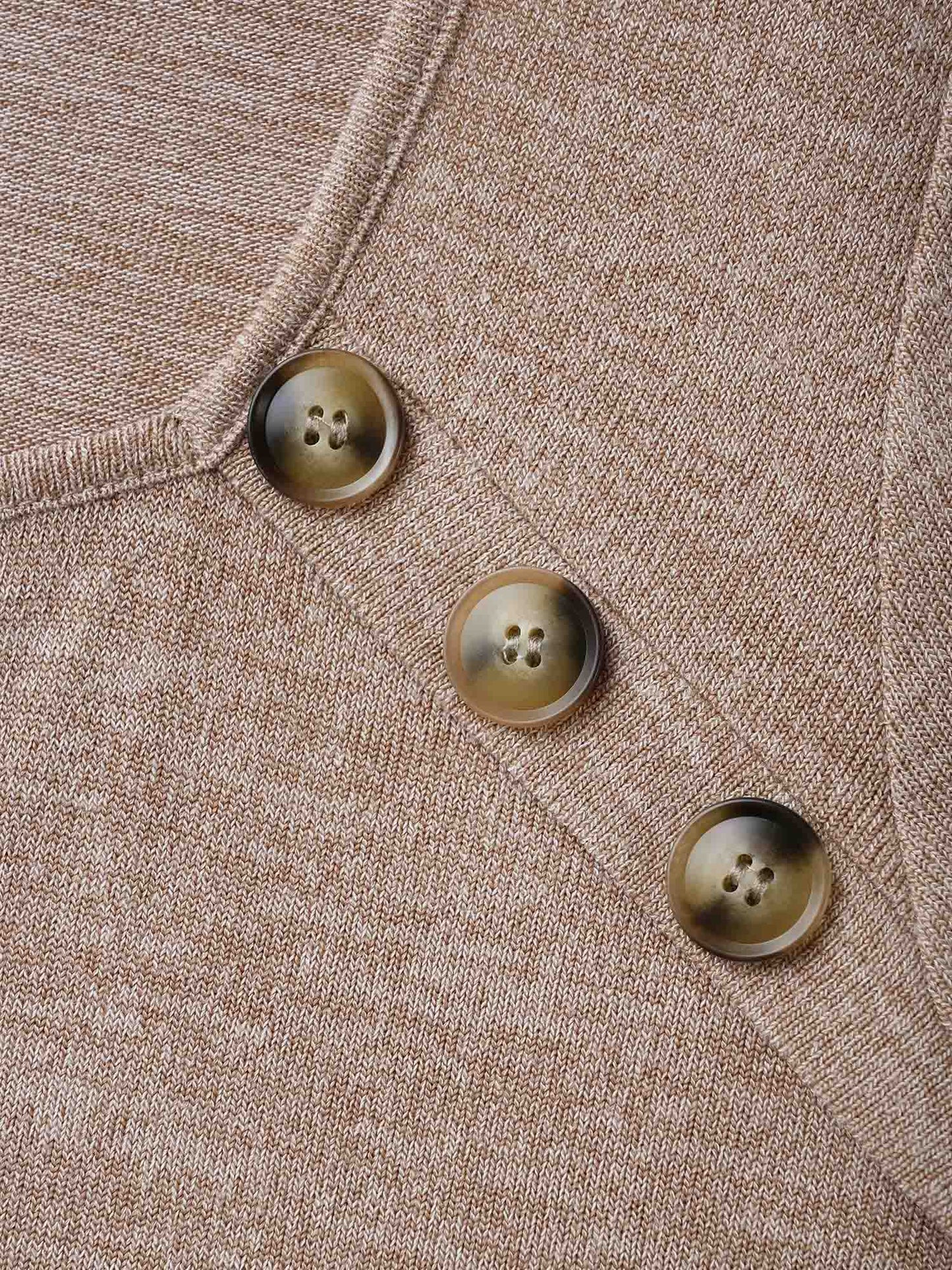 Heather Square Neck Button Detail T-shirt