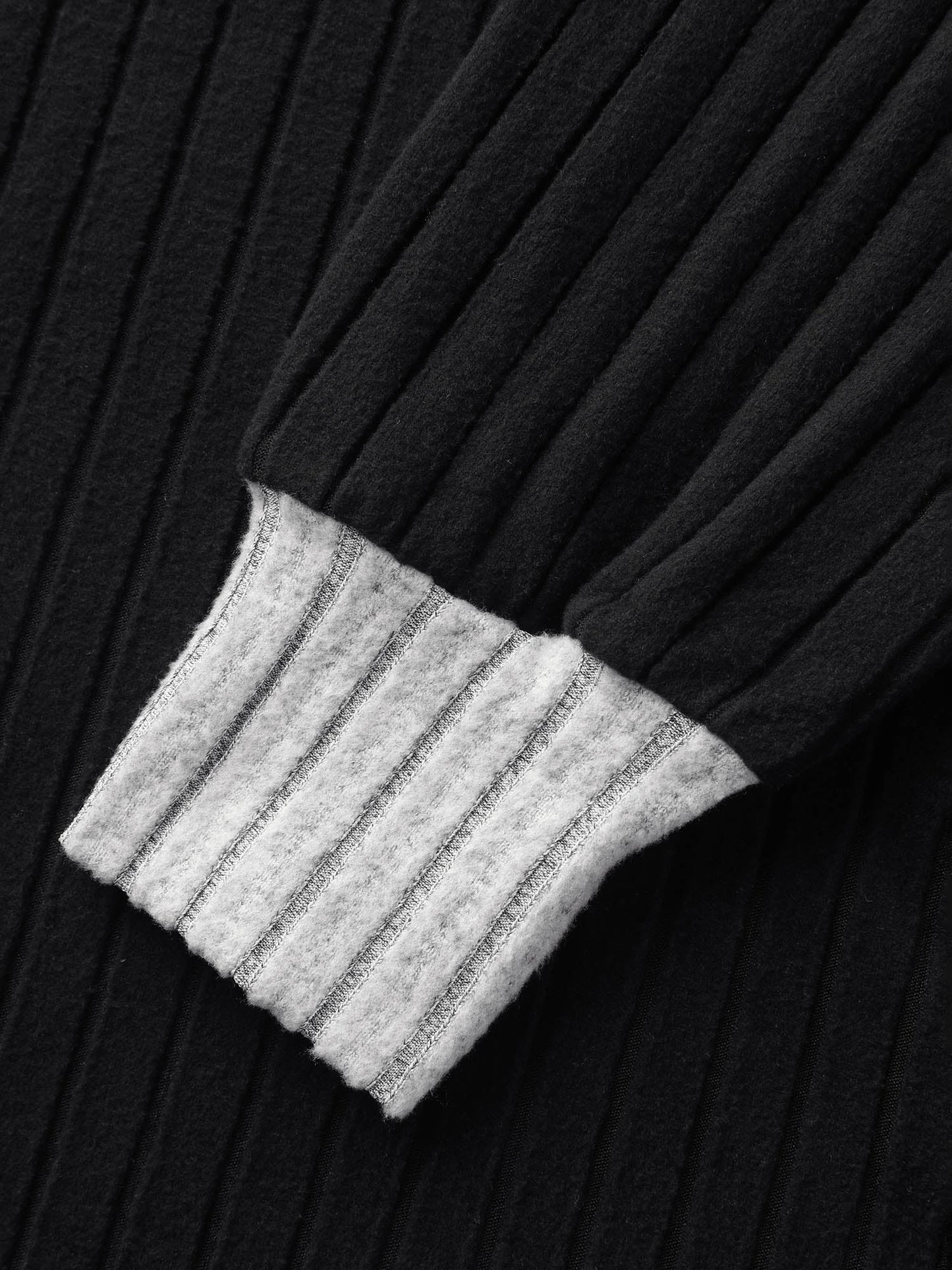 Color Contrast Ribbed Sweatshirt