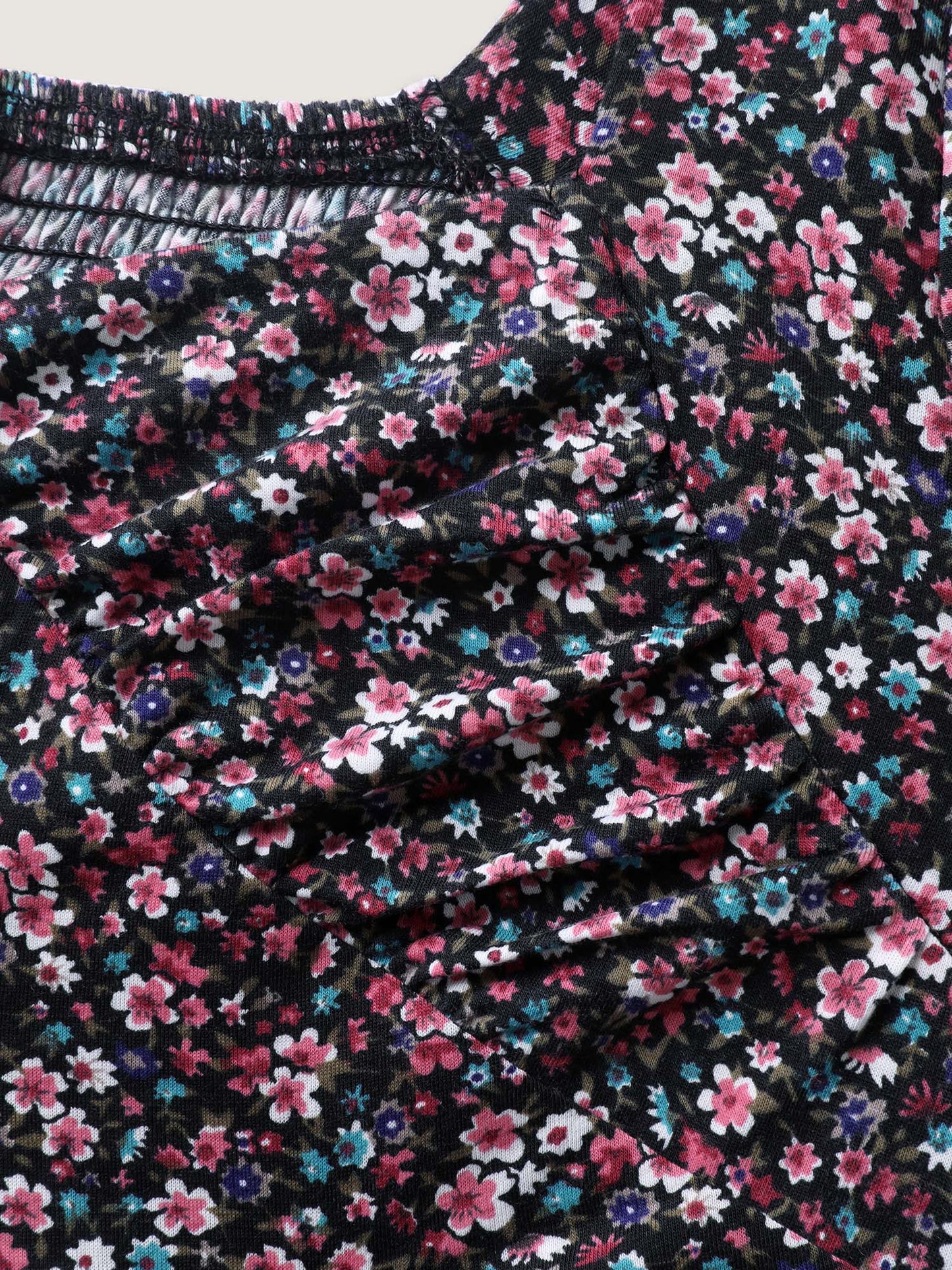 Floral Print Sweetheart Bust Ease Top