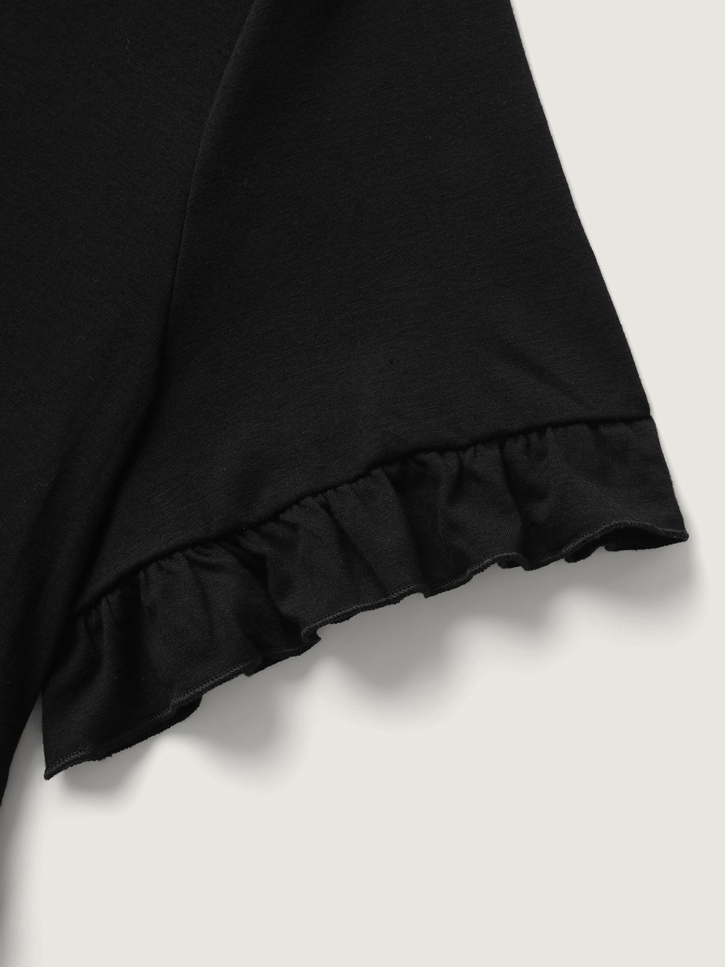 Stretchy Polka Dots Contrast Knit Top